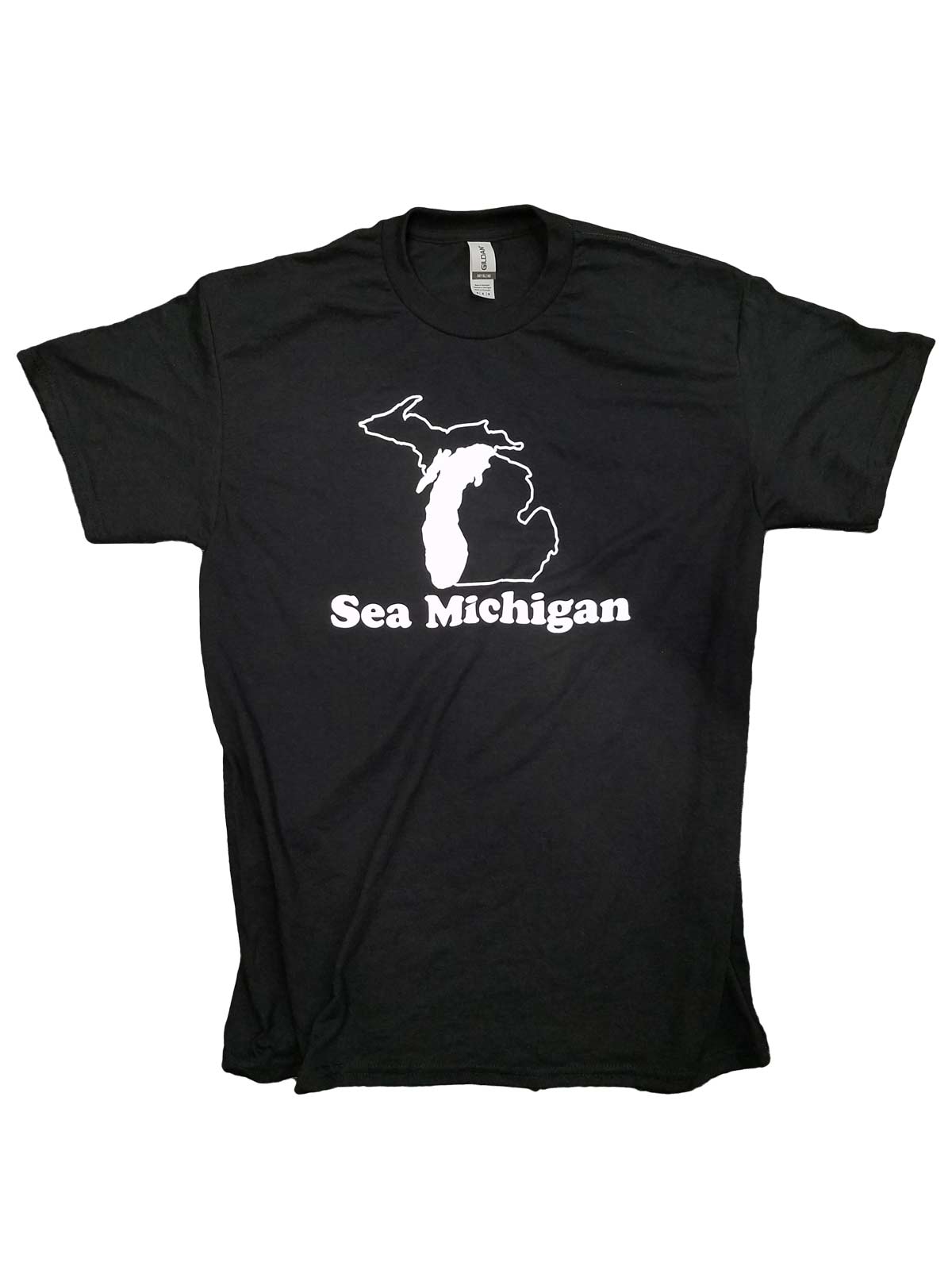 T-Shirt - Black - White Print