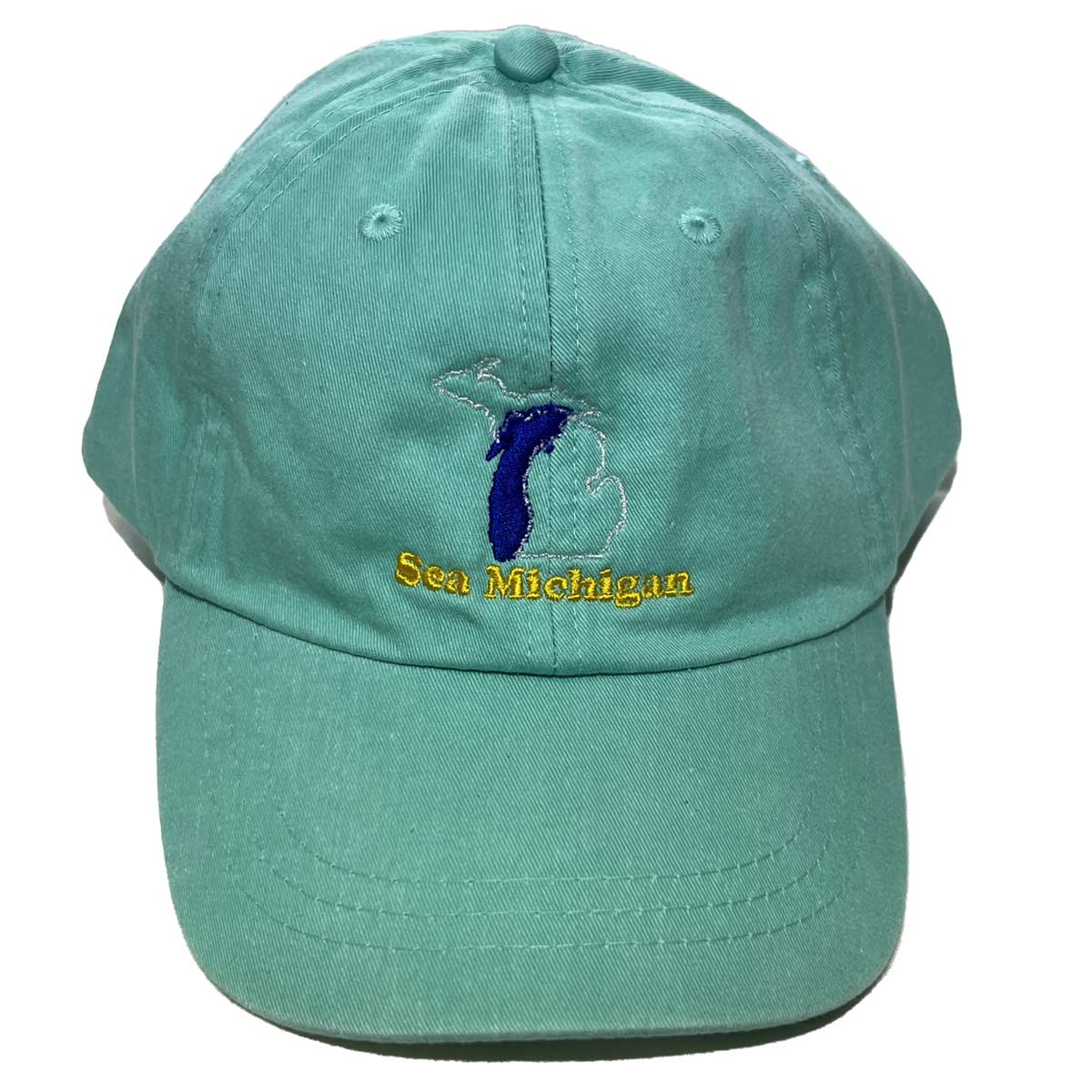 teal baseball cap front view